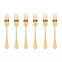 Set of 6 Royal PVD Gold Forks - 1