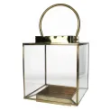 Gold Clear Lantern 29x23x26cm - 1