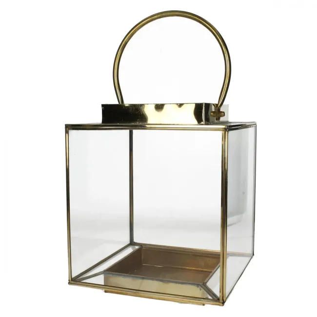 Latarnia Gold Clear 29x23x26cm