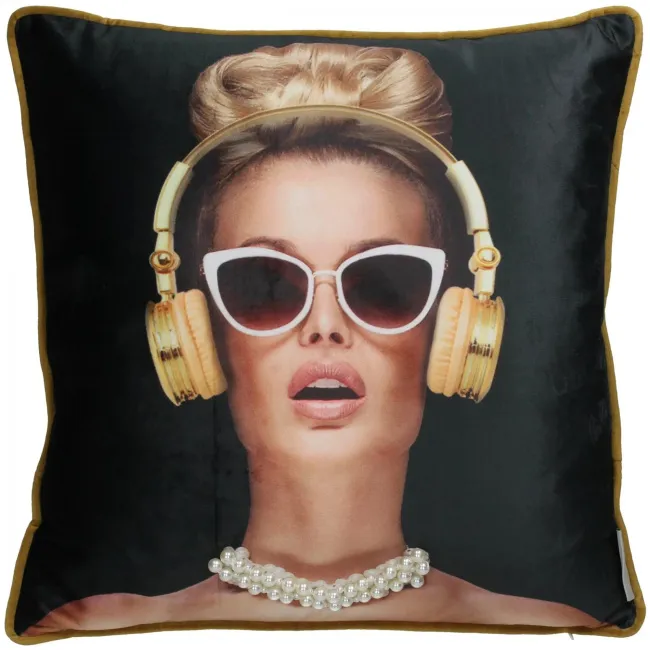 Poduszka Velvet Headphone 45x45cm - 1
