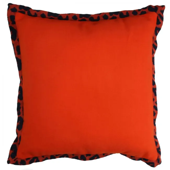 Poduszka Velvet Orange Leopard 45x45cm - 1