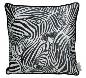 Poduszka Velvet Zebra Black 45x45cm 