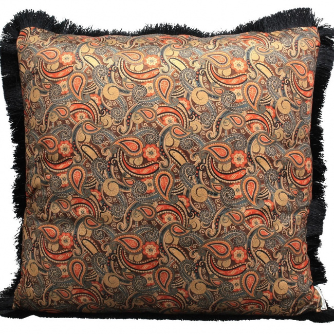 Poduszka Velvet Paisley Orange 60x60cm 