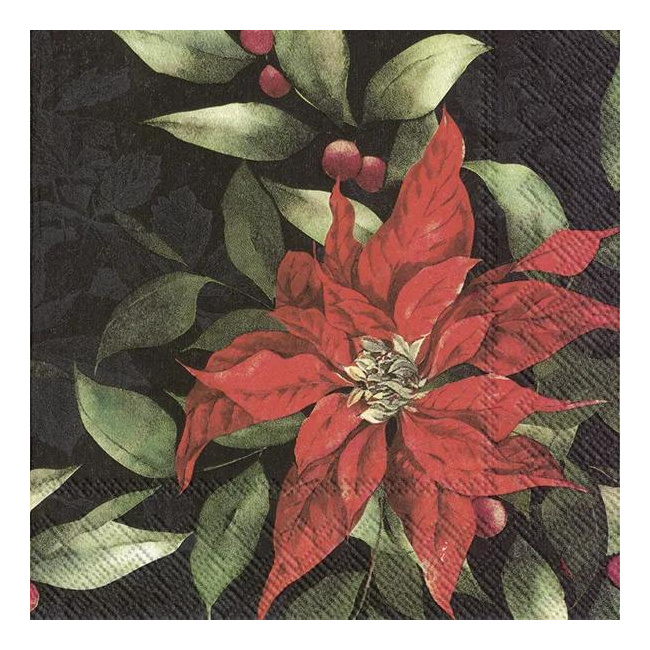 Napkins 33x33cm God Jul Black 20pcs.