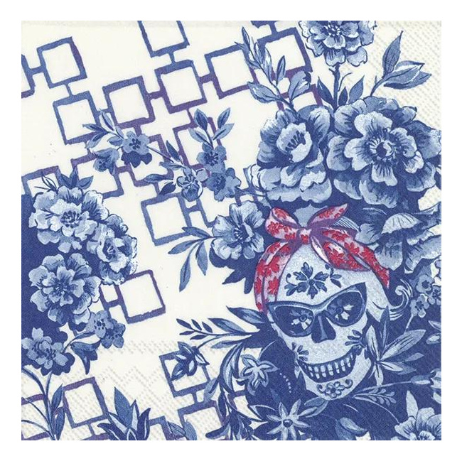 Napkins 25x25cm Catrina Blue 20pcs