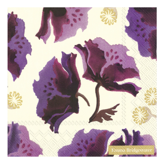 Serwetki papierowe 33cm Purple Poppy