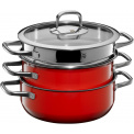 Fusiontec Compact Pot Set - 4 pieces red