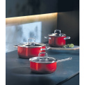 Fusiontec Compact Pot Set - 4 pieces red - 2