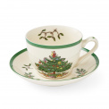 Christmas Tree Tea Cup with Saucer 200ml