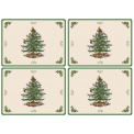 Set of 4 Christmas Tree Coasters 40x30cm - 1
