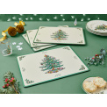 Set of 4 Christmas Tree Coasters 40x30cm - 3