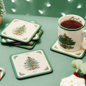 Set of 6 Christmas Tree Mug Coasters 10.5x10.5cm - 2