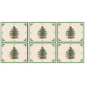 Set of 6 Christmas Tree Placemats 30x23cm - 1