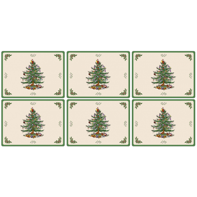 Komplet 6 podkładek Christmas Tree 30x23cm