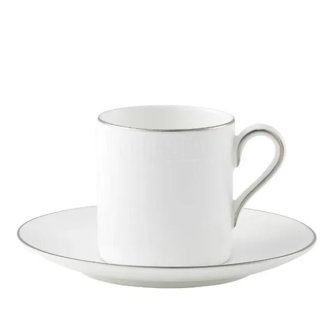 Filiżanka ze spodkiem Vera Wang Blanc sur Blanc 80ml do espresso - 1