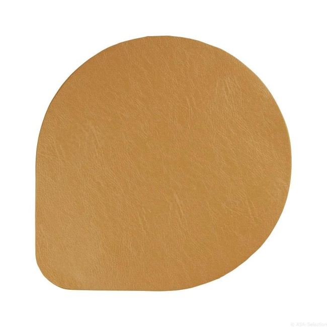 Vegan Drop Placemat 36.5cm Faux Leather Curry