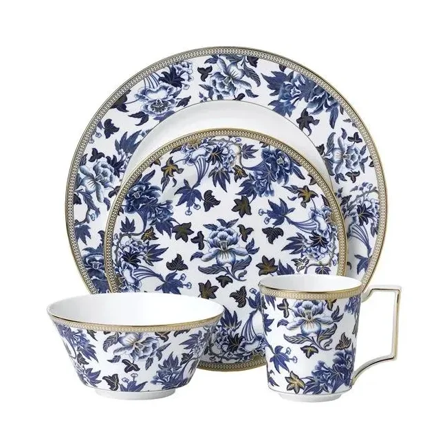 Hibiscus Dinner Set - 4 Pieces (for 1 Person) - 1