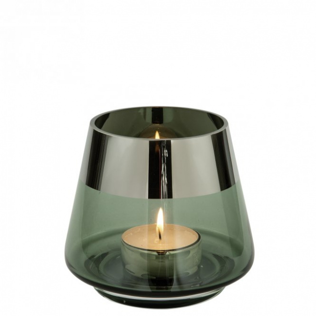 Jona Candle Holder 15x13cm Green