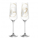 Set of 2 280ml Love Champagne Glasses - 4