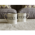 Set of 2 Stir It Up 280ml Mugs Mine and Yours - 2