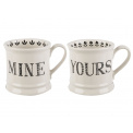 Set of 2 Stir It Up 280ml Mugs Mine and Yours - 1
