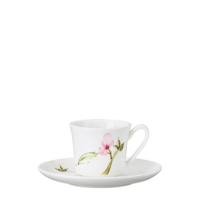 Filiżanka ze spodkiem Jade Magnolia 200ml do kawy - 1