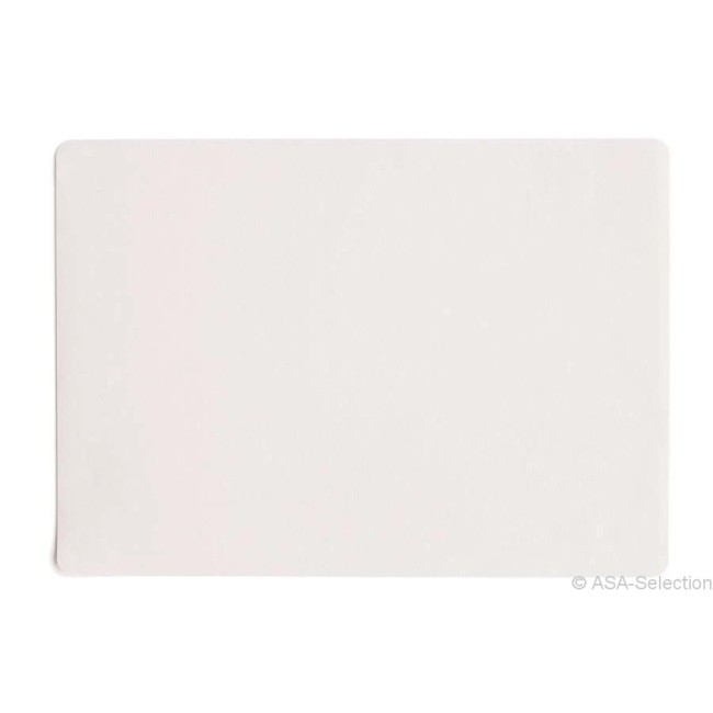Leather Optic Placemat 46x33cm Eco-leather White