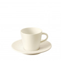 Manufacture Rock Blanc Cup with Saucer 100ml for Espresso - 1