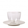 Artesano Hot Beverages Glass with Saucer 420ml for Coffee/Tea