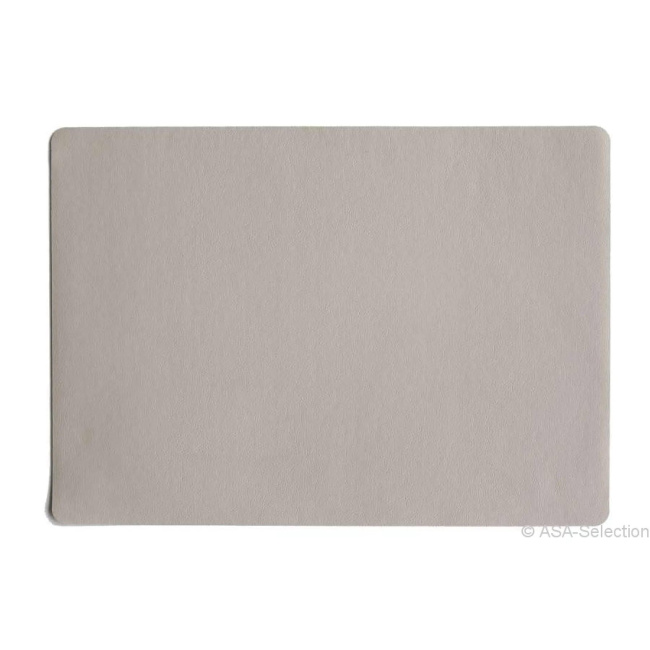 Leather Optic Placemat 46x33cm Eco-leather Stone