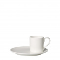 MetroChic Blanc Cup with Saucer 80ml for Espresso - 1
