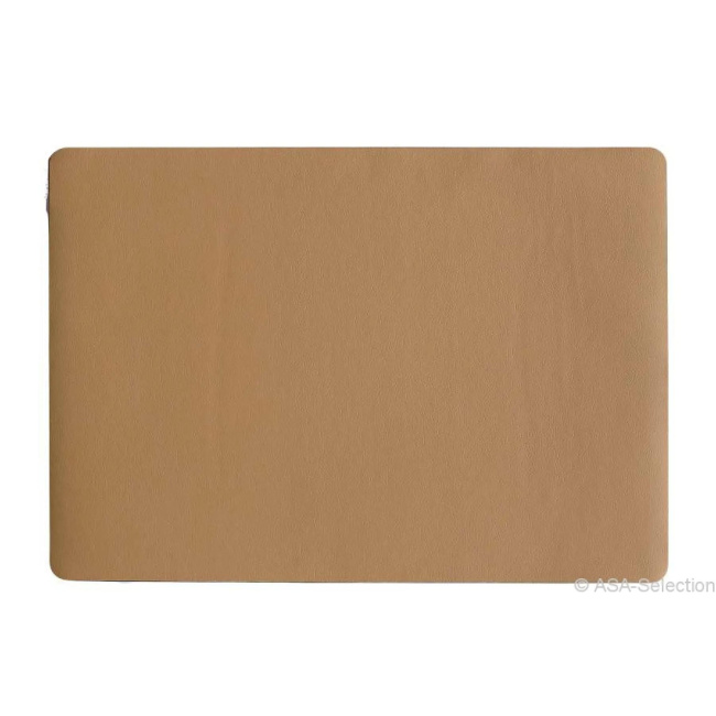 Leather Optic Placemat 46x33cm Eco-leather Caramel