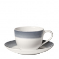 Colourful Life Cosy Grey Cup with Saucer 230ml for Coffee - 1