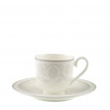 Gray Pearl Cup with Saucer 100ml for Espresso - 1