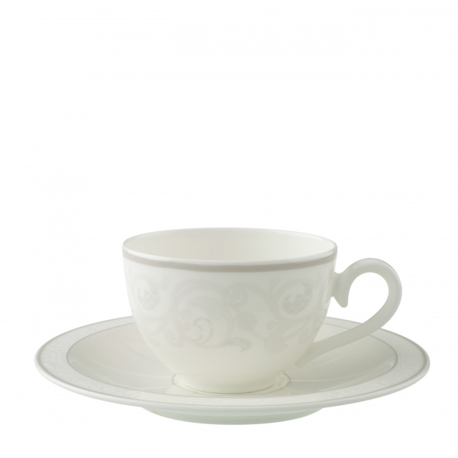 Gray Pearl Cup with Saucer 200ml for Coffee/Tea - 1