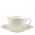 Gray Pearl Cup with Saucer 400ml Breakfast - 1
