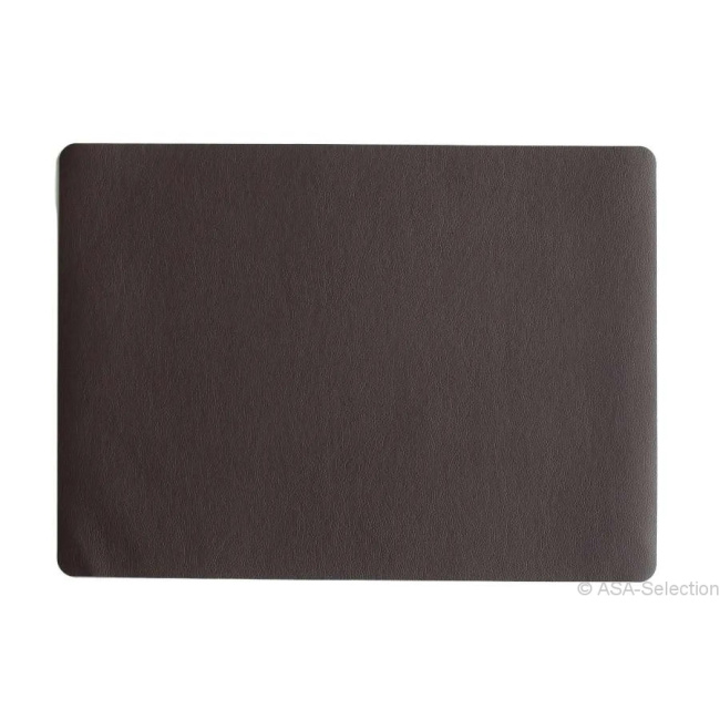 Leather Optic Placemat 46x33cm Eco-leather Chocolate