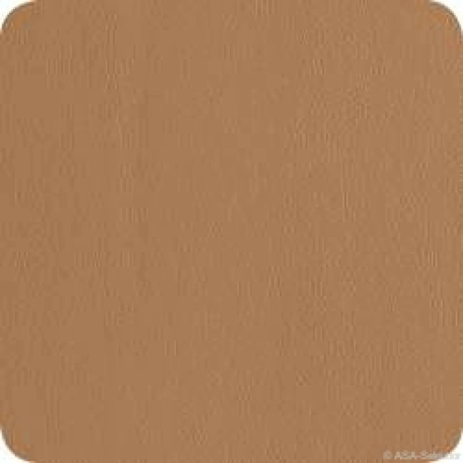 Set of 4 Leather Optic Coasters 10cm Eco-leather Caramel