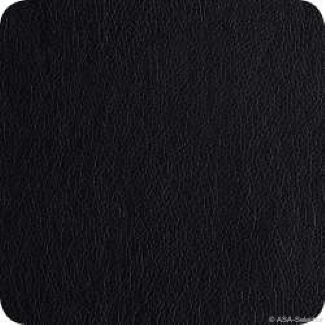 Set of 4 Leather Optic Coasters 10cm Eco-leather Black