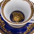 Filiżanka ze spodkiem Medusa Blue 220ml do herbaty - 2