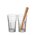 Set of 2 BAR Glasses + Muddler - 1