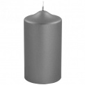 Grey Metal Candle 15x8cm 80h - 1