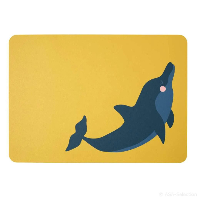 Leather Optic Coaster 46x33cm Dolphin