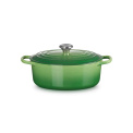 Oval Cast Iron Roasting Pan 29cm 4.7l Bamboo Green