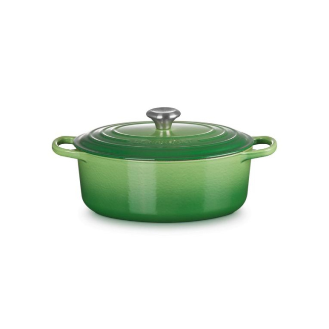 Brytfanna żeliwna 29cm 4,7l owalna bamboo green