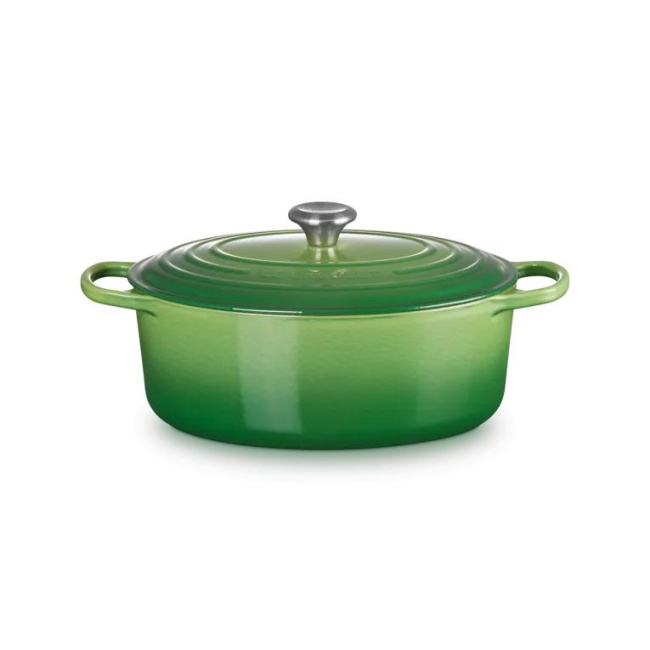 Brytfanna żeliwna 31cm 6,3l owalna bamboo green