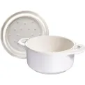 Komplet 4 garnków Mini Cocotte 200ml 10cm kość słoniowa - 5