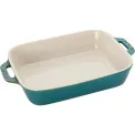 Zestaw 3 półmisków ceramicznych Cooking antyczny turkusowy - 4