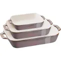 Zestaw 3 półmisków ceramicznych Cooking antyczny grafitowy