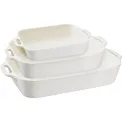 Zestaw 3 półmisków ceramicznych Cooking biały - 1